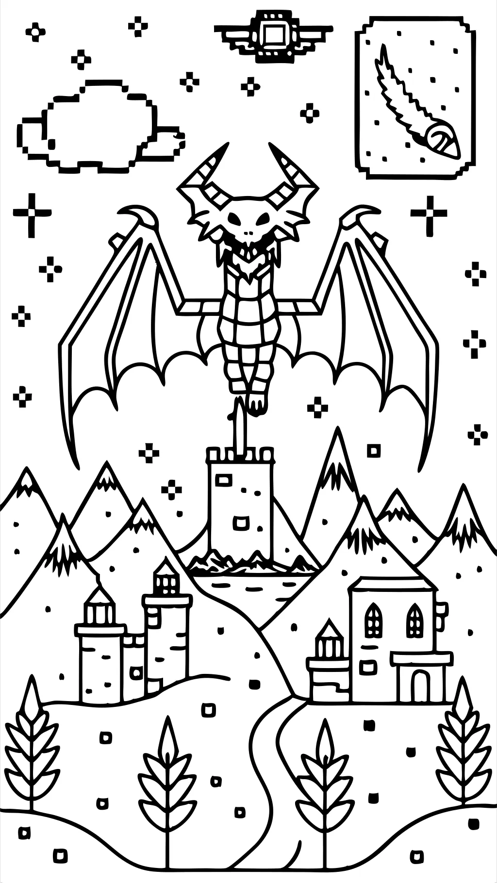 coloriage ender dragon